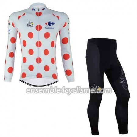 Tenue Maillot à Pois M/L + Collant Long 2017 Tour De France